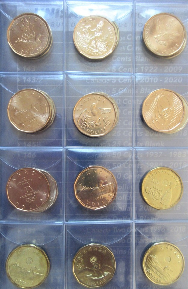 Year Set of Canada Loonie Coins One Dollar 1987-2026 $1 Coins. 1 Coin ...