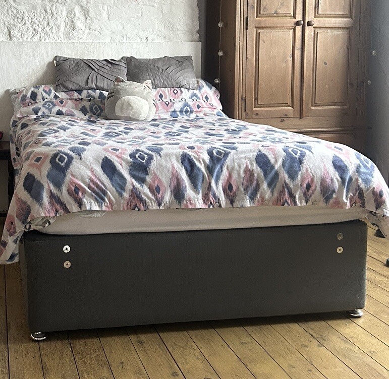 Double Bed Divan Base With Two Draws And Mattress eBay