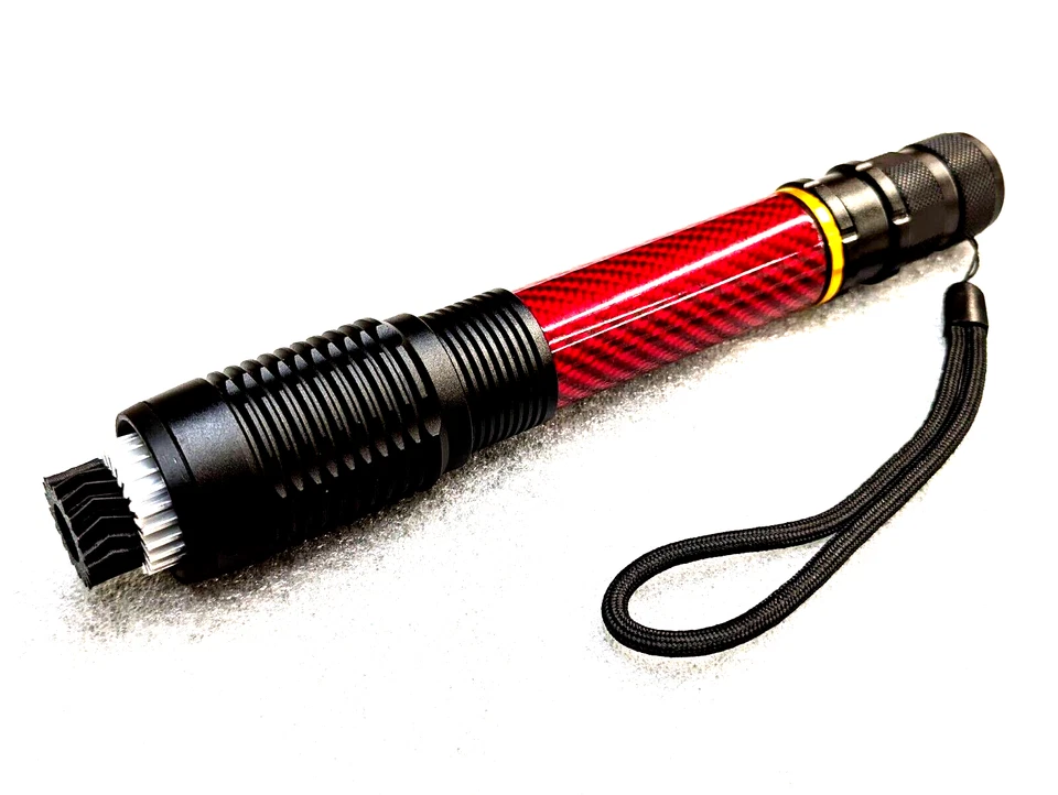 Z80 - Rojo grande - Puntero personalizado - Diodo láser 1W-HL63283HD con expansor de haz 8X Foto 3 de 4