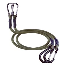 Carabiner Bungee Cords with Hooks Camo Green 20 inch 2 Pcs
