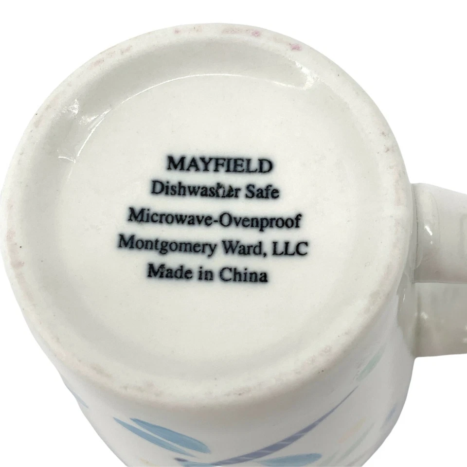 Raro Mayfield Patrón Montgomery Ward Par de Tazas de Cerámica Libélulas De Colección 0844 Foto 4 de 4