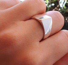 Pyramid Ring 925 Sterling Silver Band Statement Ring Handmade Ring All size