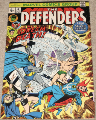 Marvel Comics THE DEFENDERS #6 June 1973 SILVER SURFER RETURNS