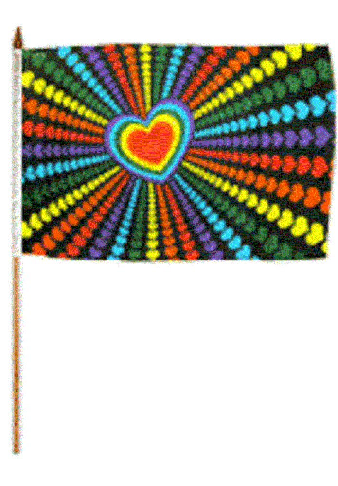 12x18 12"x18" Wholesale Lot of 3 Gay Pride Rainbow Love Stick Flag wood ...