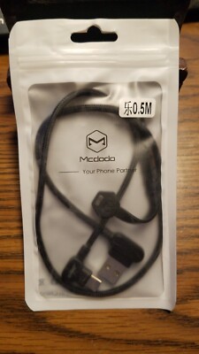 McDodo 90 Degree USB to USBC cable 1.5ft Black