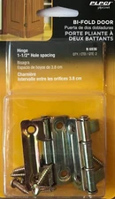 Prime-Line Brass Plated Bi-Fold Door Hinges - 2-Pack - N-6936  - NEW