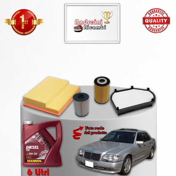 Inspektionskit Filter Und ÖL Mercedes 220 Cdi W202 92KW 125CV 2000->-image