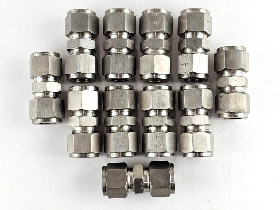 NEW Brennan N2403-08-08-SS Straight Union 1/2" x 1/2" OD Tube Lot of 11 - Image 4 of 4