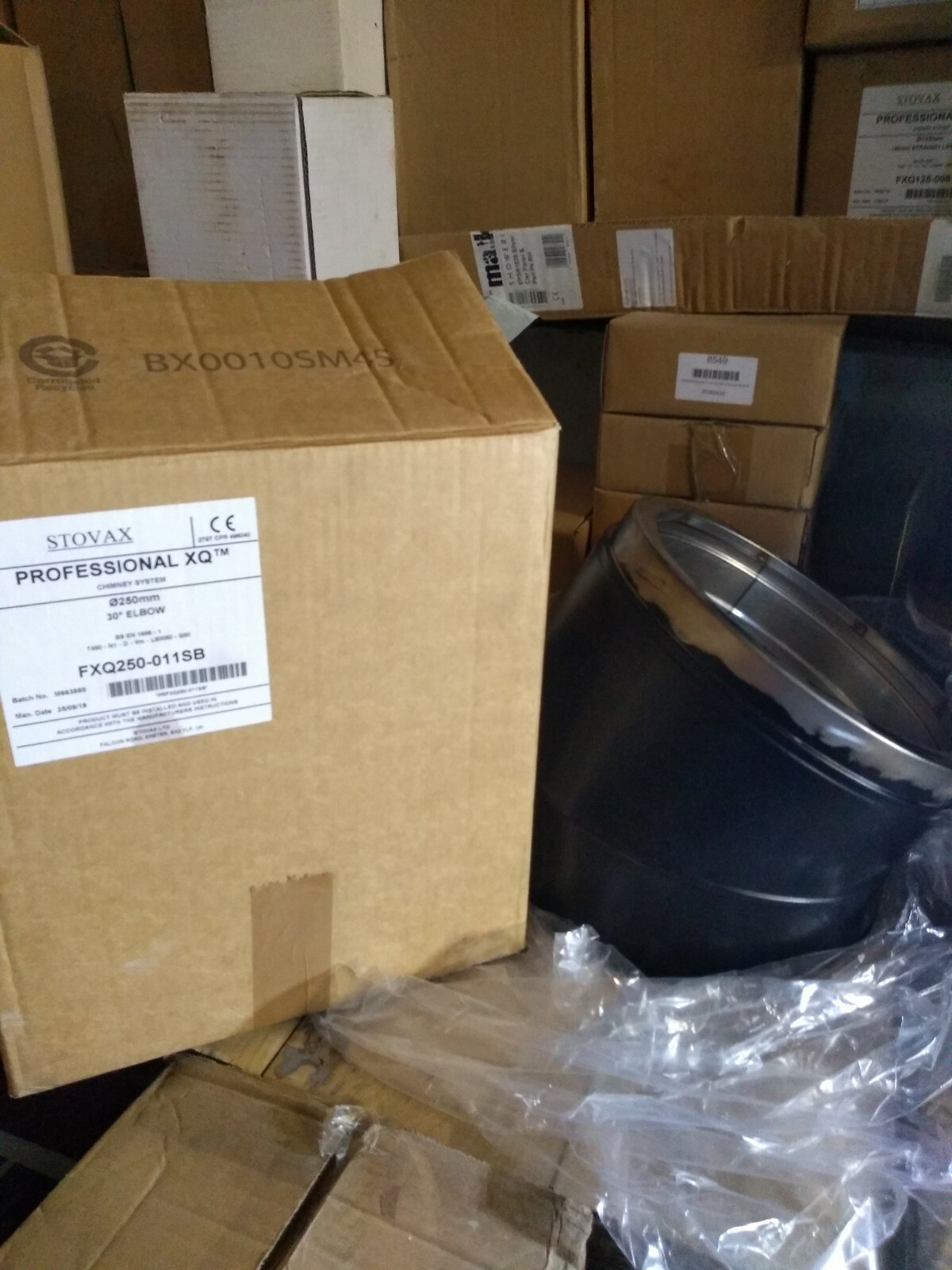 Stovax Professional XQ 10 250mm SS ChimneySystem 30⁰ Elbow FXQ250-011SB |  eBay