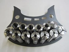 R8 Collet Set - 13 pcs with Rack （ 15 holes ） 