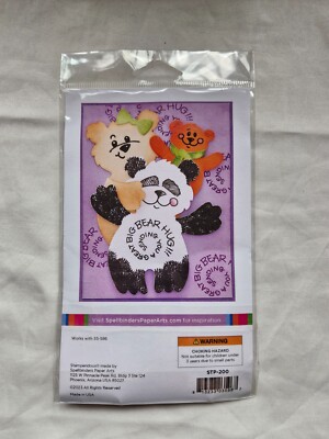 Spellbinders Stampendous Bear Hugs Faces and Sentiments Clear Stamp Set