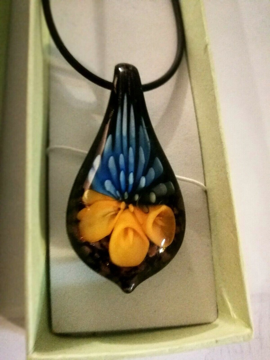 Pendentif Ancien Breloque Art Nouveau - Boule De Verre Soufflée Verte - Argenté - France