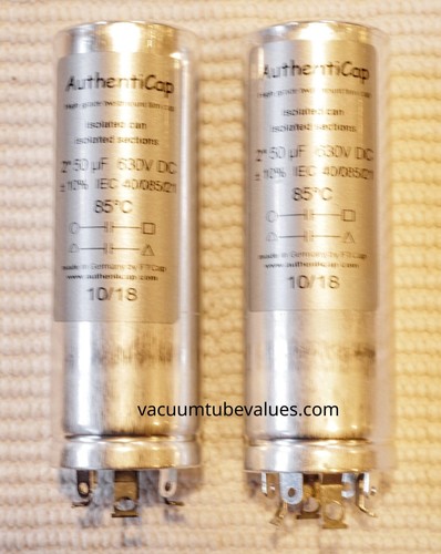 50uf/50uf @ 500 VDC F&T Cap Can