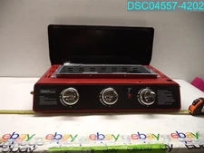 DAMAGED Royal Gourmet 25,500 BTU Portable 3-Burner Gas Grill Griddle Red