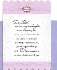 Purple Happy Birthday Granddaughter Bless You Cake Joy Dayspring Hallmark Card