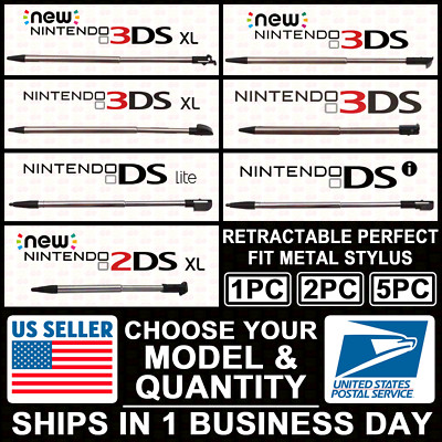 Metal Retractable Stylus For Nintendo NEW/3DS/2DS/DSi/XL/DS/Lite/LL Touch Pen