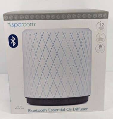 SpaRoom Athena Bluetooth Essential Oil Diffuser Ultrasonic Lg Room, LED Lights