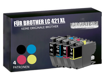 4xl Patronen kompatibel für Brother  LC421 XL DCP-J 1050DW 1140DW 1800DW
