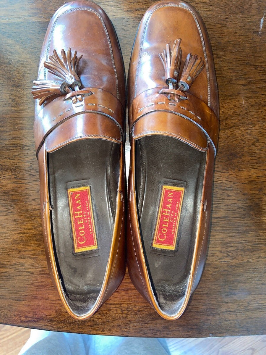 靴 COLE HAAN Tassel Loafer 11D 29cm Cole Haan Men's Tassel Leather Loafers British Tan Size 11D $348