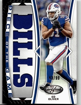 2024 Panini Certified - Piece of the Game Relics Ed Oliver #POG-EOR /99 (MEM)
