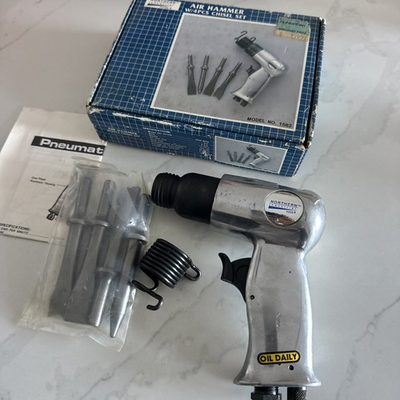 #ad #ad Northern Tool Pneumatic Air Hammer W 4 Piece Chisel Set NOS Taiwan $24.98