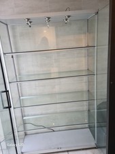 Heavy-Duty Glass Display Showcase Stylish. H-76" W-46" D-15" COLLECTION ONLY