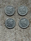 Set of 4 Barber Dimes from the 1910's--AU Condition--1911-D 1912-D 1914-S & 1915