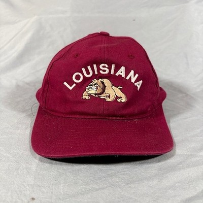 Vintage Snap Back Louisiana Bulldog Hat Maroon