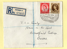 GB SPECIAL CANCELLATION 1956 DUKE OF EDINBURG STUDY CONFERENCE OXFORD -BRADFIELD