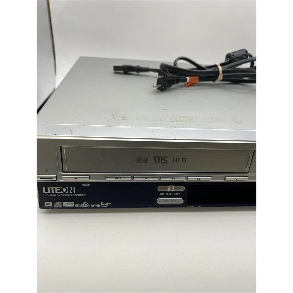 Combo DVD VCR LITEON LVC-9016 para piezas o reparación sin alimentación sin control remoto sin cable AV Foto 2 de 4