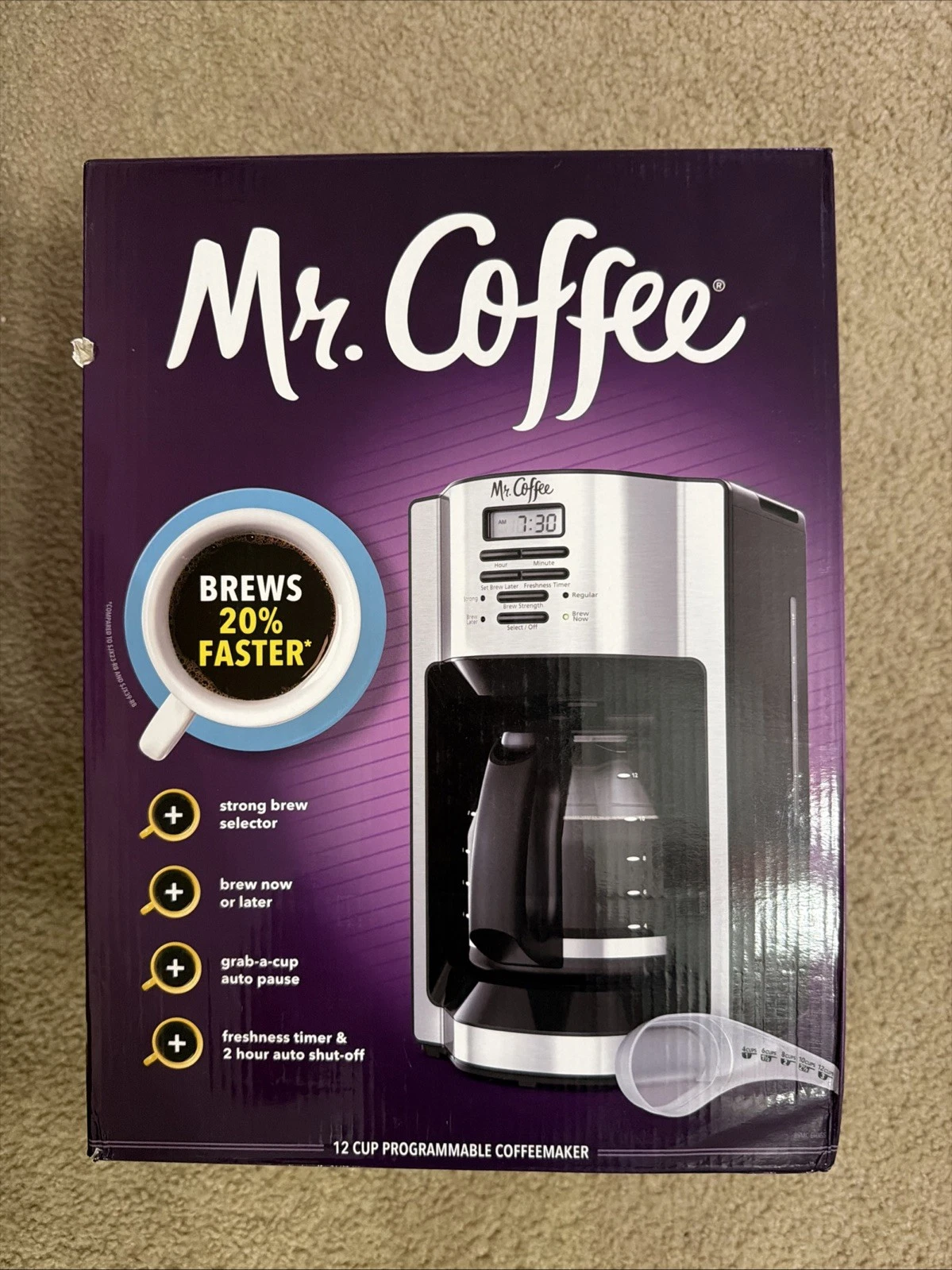Mr Coffee 12 Cup Programmable Coffee Maker Black Stainless BRAND NEW
Opens in a new window or tab
