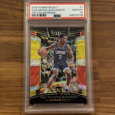 Shai Gilgeous-Alexander (RC) 2018 Panini Select TRI-Color Prizm #7 PSA 10 OKC