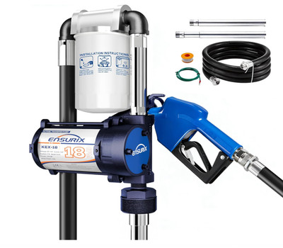 12V Fuel Transfer Pump Kit 18 GPM - Explosion-Proof Gas & Diesel Transfer Pump w