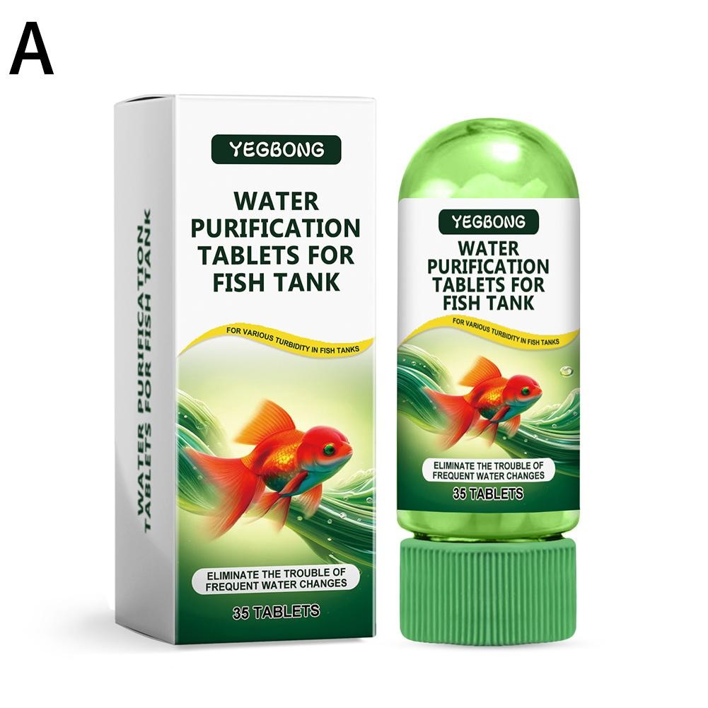 Potente tableta de purificación de agua de acuario para pecera 35 tabletas verde seguro