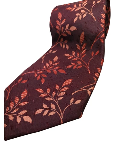 Villa Bolgheri Vintage made in ITALY Silk Tie 61" Long Burgundy Red Floral NEW - product listing photo