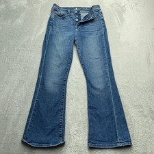 7 For All Mankind High Waist Slim Kick Bootcut Jeans Womens 27 Blue Button Fly