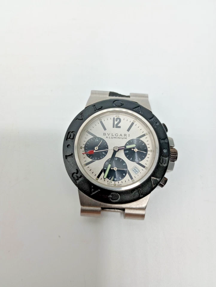 Bvlgari Diagono Aluminium Chronograph Automatic  AC 38 CA Men 38mm Swiss - Parts - Image 3 of 4