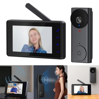Sonnette vidéo fil interphone for duplex avec écran 4 3 pouces pour la maison - Photo 1/4
