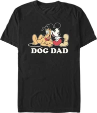 Disney Dog Dad Mickey Mouse Black T-Shirt