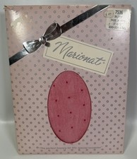 Vtg 80s Patterned Pantyhose Dots Ruby Hot Pink Sz A 5'-5'5" 100-135 Lbs New