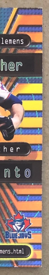 1998 Pacific Omega - Online Inserts - Roger Clemens - #19 - Blue Jays - NrMt - Image 3 of 4