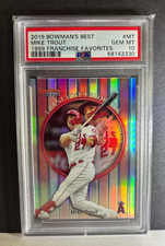 2019 BOWMAN BEST MIKE TROUT 1999 FRANCHISE FAVORITES PSA 10 BASEBALL CARD LA SP