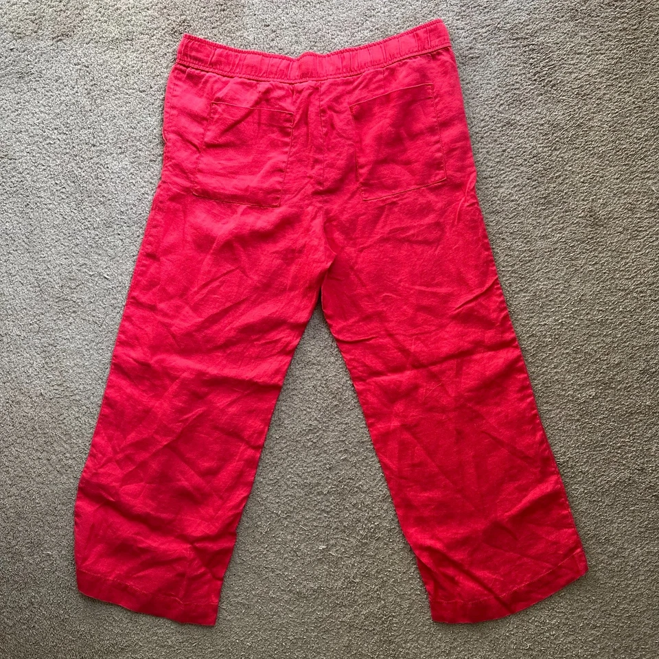 Pantalones Loft Mujer Grande 38x29 Marisa 100% Lino Rosa Pierna Ann Taylor Foto 3 de 4