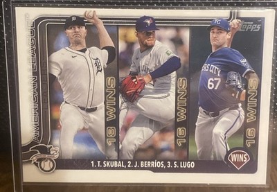 2025 Topps #151 Tarik Skubal/ Jose Berrios / Seth Lugo - Tigers/Blue Jays/Royals