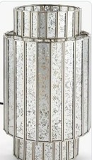 LAMPADA DA TAVOLO JOHN LEWIS MERCURY TUNE VETRO MERCURIO FINITURA SATINATA PREZZO CONSIGLIATO £125