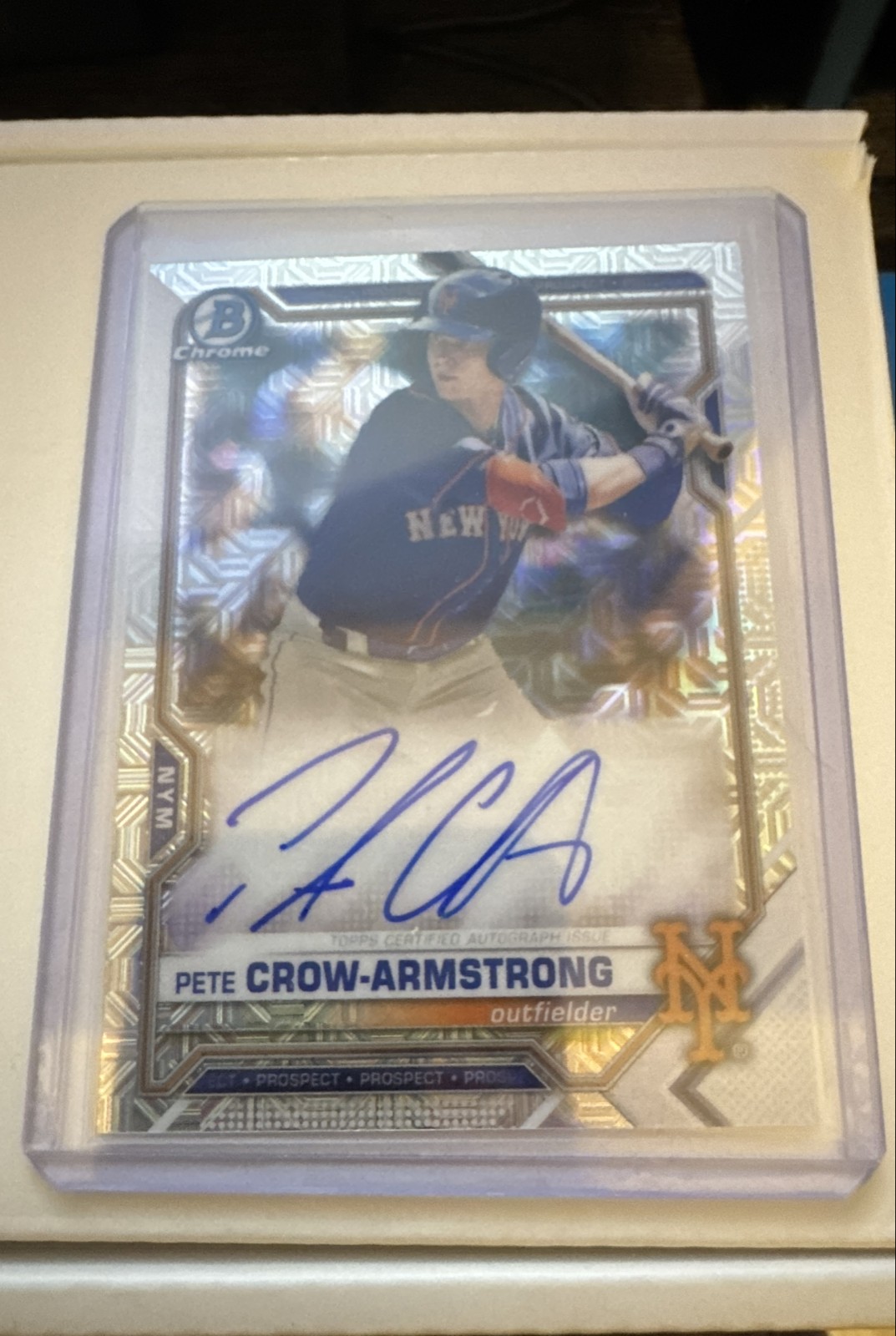 2021 Bowman - Mega Box Chrome Mojo Autographs Pete Crow-Armstrong #BMA-PC AU, RC