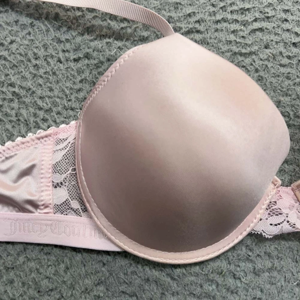 Juicy Couture Bra 36B Sujetador Push Up 1924-49 Camiseta Suave Rosa Foto 2 de 4
