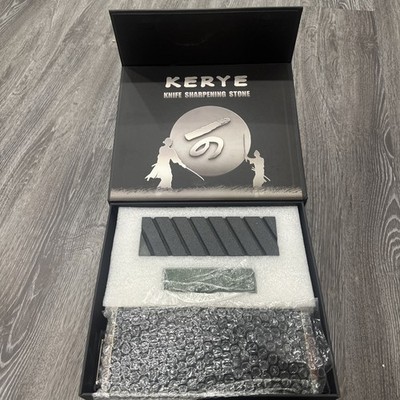 Knife Sharpening Stone Kit KERYE Professional Japanese Whetstone Sharpener S...