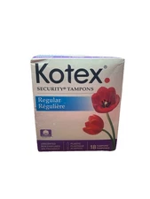Kotex Security Tampons Unscented, Regular Strength, 18 count Vintage 2004