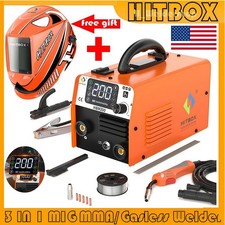 HITBOX 3IN1 MIG Welder MMA/Gasless MIG Welding Machine IGBT 110V Inverter Home